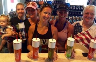 Group celebrating at winery event